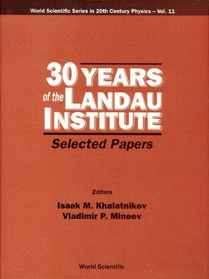 cover image of 30 Years of the Landau Institute--Selected Papers